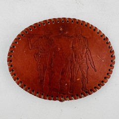 Vietnam War Memorial The Three Soldiers Statue Leather Stamped Belt Buckle