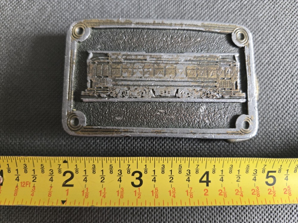 Streetcar Trolly Railroad Vintage Belt Buckle
