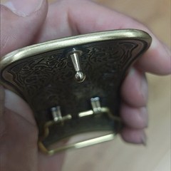Pure brass Tang grass rich and precious flower belt buckle head ethnic style