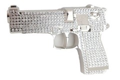Gun Belt Buckle Western Men Really Rodeo Cowboy Style Silver FULL OF RHINESTONES