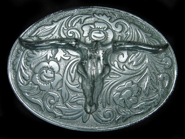 UA05144 GREAT 2005 **CATTLE SKULL** WESTERN & COWBOY BELT BUCKLE