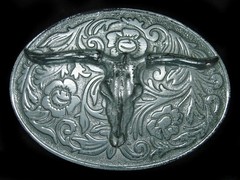 UA05144 GREAT 2005 **CATTLE SKULL** WESTERN & COWBOY BELT BUCKLE