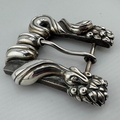 Vintage Barry Kieselstein Cord sterling silver snake apple Eden belt buckle