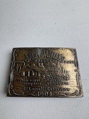 Vintage Jack Daniel&rsquo;s Brass Belt Buckle Sour Whiskey Mash 1904 Number 837