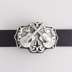 Western Zinc alloy Leather Belt Buckle Guitar Country Music Hot Shape Pattern