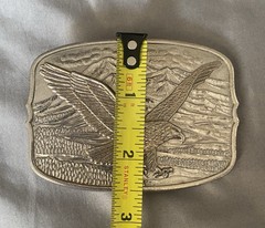 Vntg International Monetary Mint American Eagle Belt Buckle Numbered 14333