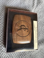 “THOMPSON/CENTER ASSOCIATION” Fine Hardwood Laser Engraved Belt Buckle Herrett&rsquo;s