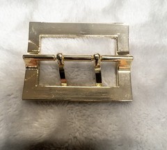 Sam Browne Replacement Belt Buckle Gold 38mm Passthrough 50mm x 38mm Fits 1.5”