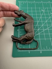 Sculptural Grazing Horse Belt Buckle Equestrian Bronze Tone