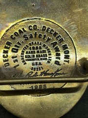Decker Coal Co. Decker, Montana 1985 1st Quarter Safety Award Belt Buckle Brass
