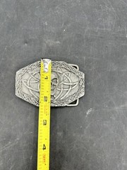 SKULL FANTASY ART PEWTER BELT BUCKLE