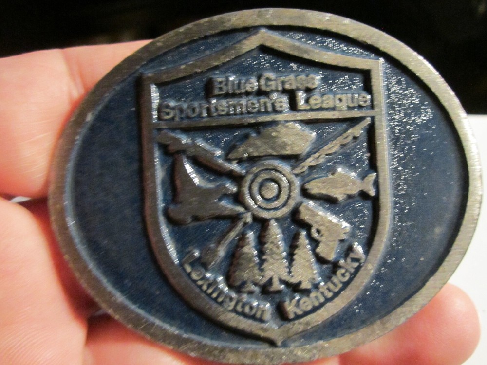 BLUE GRASS SPORTSMEN&rsquo;S LEAGUE VINTAGE BELT BUCKLE HEAVY GW-15