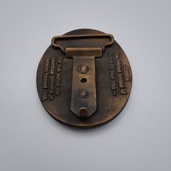 Vintage The Mutual Life First in America Insurance Advertising Metal Belt Buckle