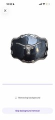 Belt Buckle Bull Steer Cowboy Western Rodeo Belt Black