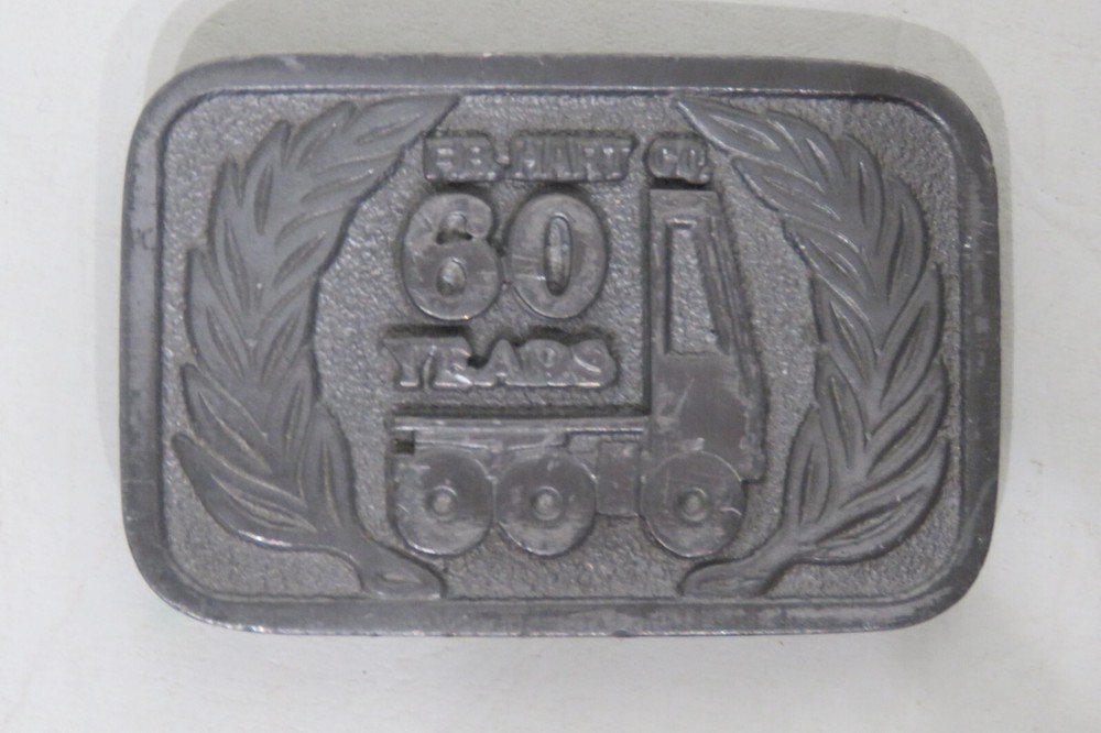 F.B. Hart Co. 60 Years Anniversary Belt Buckle Semi Truck