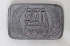F.B. Hart Co. 60 Years Anniversary Belt Buckle Semi Truck