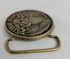 « Cthulu Waits » Metal Belt Buckle 2 Inch Diameter- New