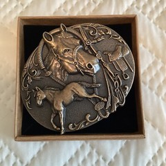 Unisex Cowboy Western Belt Buckle for Rodeo Style Retro Wear – Horse Head Saddle