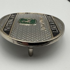 John Deere Belt Buckle Nothing Runs Like A Deere Silver Green Logo Diamond Plate