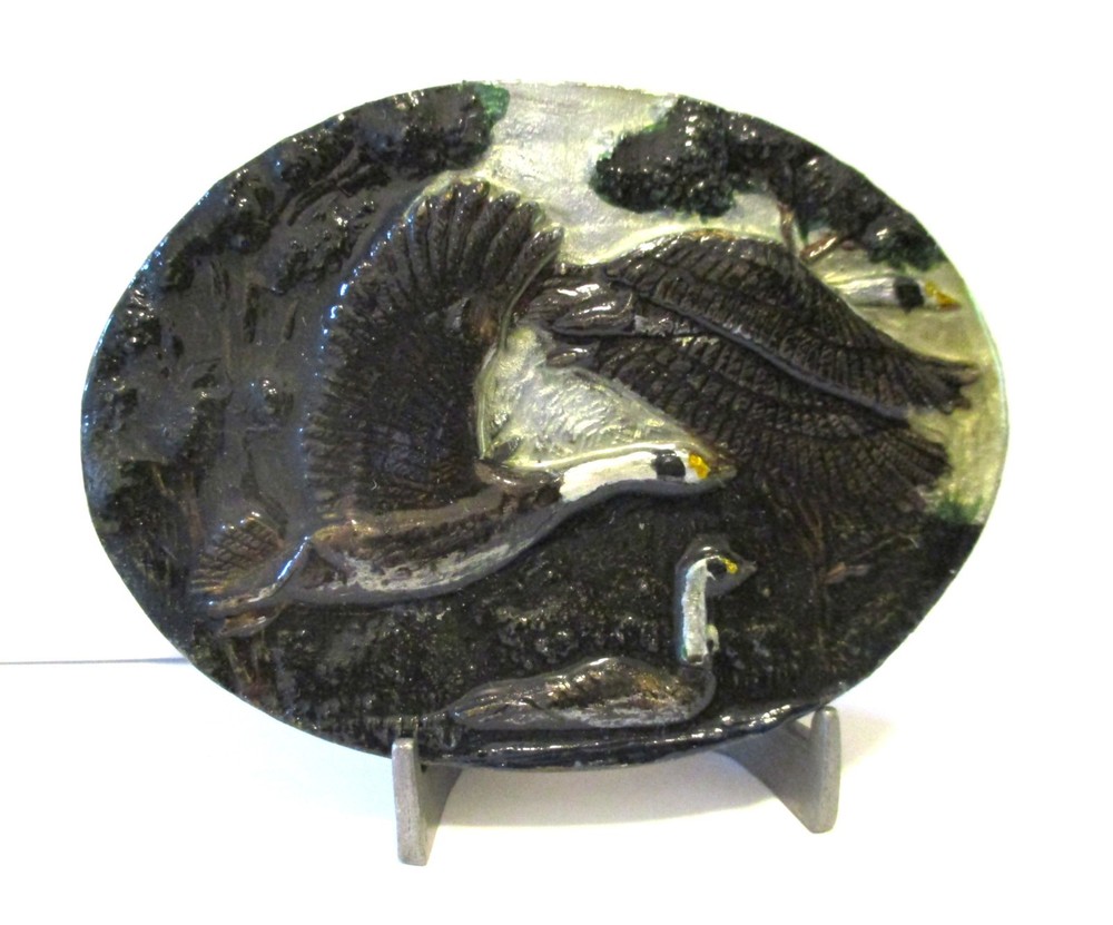 Canadian Geese Goose Belt Buckle Spec Cast Denver 1981 Collectible Serial #5801