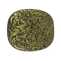 Western Cowboy Belt Buckle Carved Floral Ornate Design Antique Bronze 3 5/8 inch