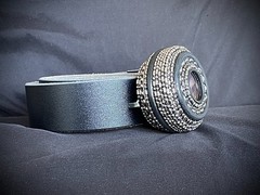 “Exposure 8:15” Belt Buckle Camera Lens Watch Industrial Art OOAK Darren McNeese