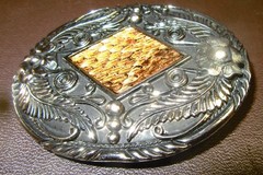 Real Rattlesnake Insert Belt Buckle made in USA