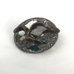 VINTAGE 1990 FLYING EAGLE C+J INC BELT BUCKLE MADE IN THE USA