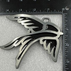 Black Bird Belt Buckle Swallow Flying Wings Metal Western Cowboy Biker