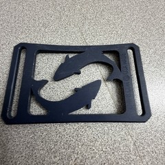 GRIP6 Belt Buckle Mens OS Blue Salmon Graphic Aluminum Lightweight USA Made