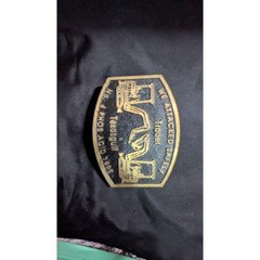 Vintage DynaBuckle Texasgulf 1995 Solid Brass Belt Buckle Excavator Industrial