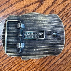 Montana Silversmith Belt Buckle Mens OS Cowboy Up Steer Skull Flag Western Brass