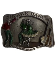 Men’s Pewter Belt Buckle Commemorative Third National Square Dance ConventionVTG