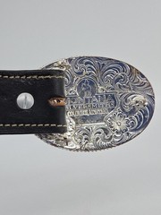 Montana Silversmiths Initial « D » Two-tone Cameo Belt Buckle On Hand Tooled Belt
