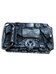 Vintage 1983 Siskiyou America Firefighters Ever Ready Ever Willing Belt Buckle