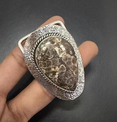 Turritella Agate Gemstone 925 Sterling Silver Handmade Belt Buckles Gift For