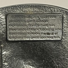 Vintage 1984 Siskiyou Bass Sport Fishing Pewter Belt Buckle Beautiful detailing