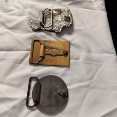 Vintage Truck ,Crane & Train Belt Buckle Lot 3 Pc.