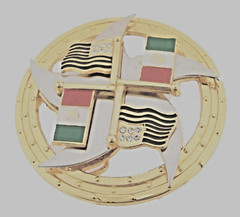 Mexico & USA Flags Belt Buckle Vintage Spinners Mexican Rodeo Women Men Western