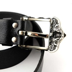 German silver belt buckle American Buffalo Skull, pin type, Bison skull buckle