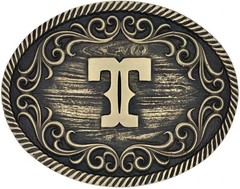 Montana Silversmiths Filigree Initial Attitude Belt Buckle