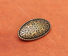 Antique Brass Western Cowboy Rodeo Floral 5 pcs Set Belt Buckle fit 1-1/2&Prime; Belt