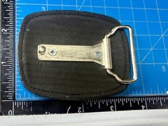 Large Cross Print Religious Christian Faith Symbol Leather On Metal Belt Buckle