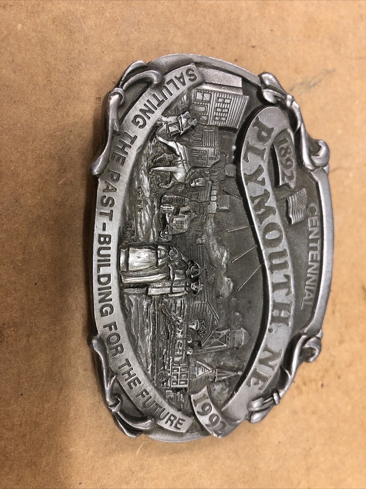 Belt buckle Plymouth NE 1892-1992
