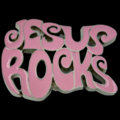 Jesus Rocks Belt Buckle Christian Unisex Religious Buckles