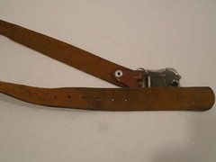 Leather Belt 45&Prime; +Buckle Country Music The Great American Buckle Co 1982 USA