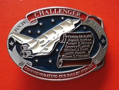 1986 VTG Challenger Commemorating Our Fallen Heroes Collectible Belt Buckle