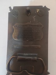 Bergamot Brass Works The Second Amendment Solid Brass Belt Buckle 4&Prime;×2.5&Prime;