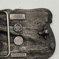 Vintage 1984 Bergamot Brass Works Steam Train Locomotive Belt Buckle U-149 USA