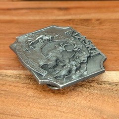 80&rsquo;s Western Fred Welch Alaska State Elk Scenery Cowboy Belt Buckle